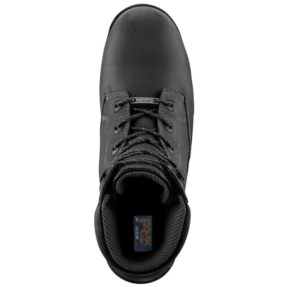 Timberland Μποτακια Εργασίας Ανδρικα Μαυρα - Pro® Helix 6\" Comp Toe - Greece 4231086-WD